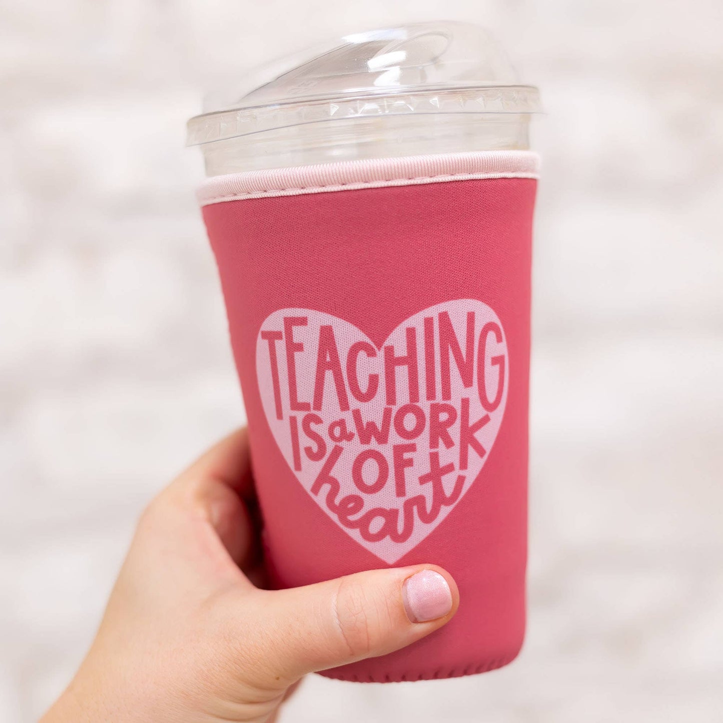 Teaching Is A Work Of Heart Coffee Sleeve