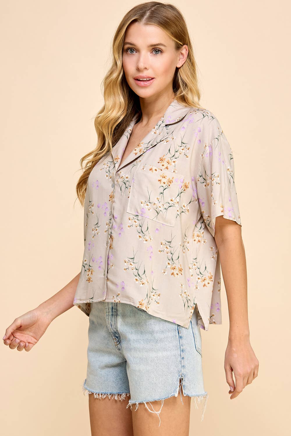 Kassidy Floral Shirt with Buttons