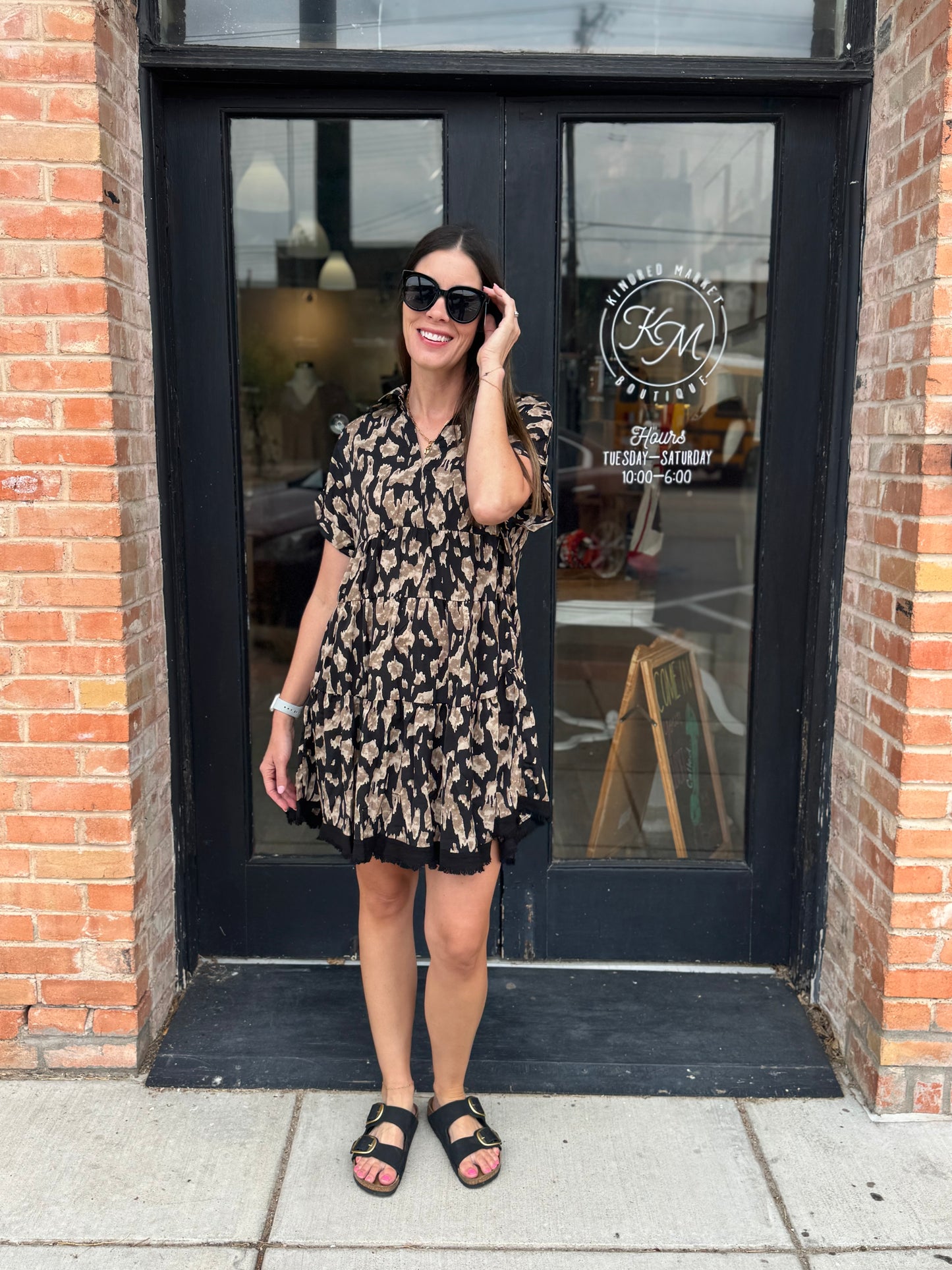 Joss Black Tiered Mini Dress