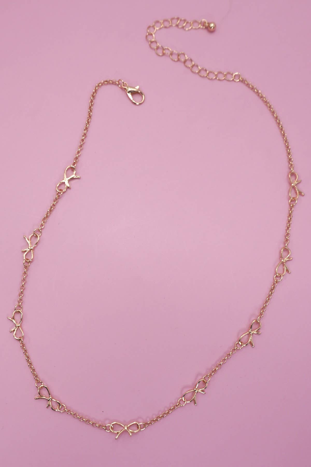 Gold Bow Chain Necklace