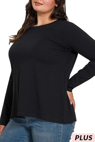 Alya Plus Size Long Sleeve Shirt