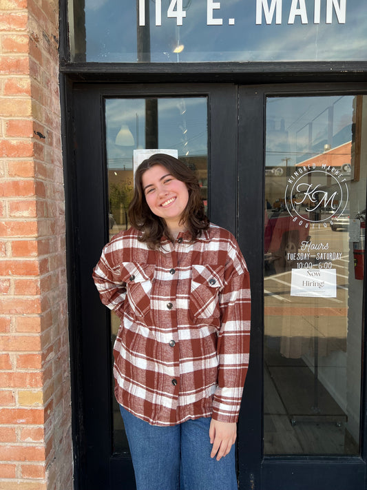 Layla Clay Flannel Shacket
