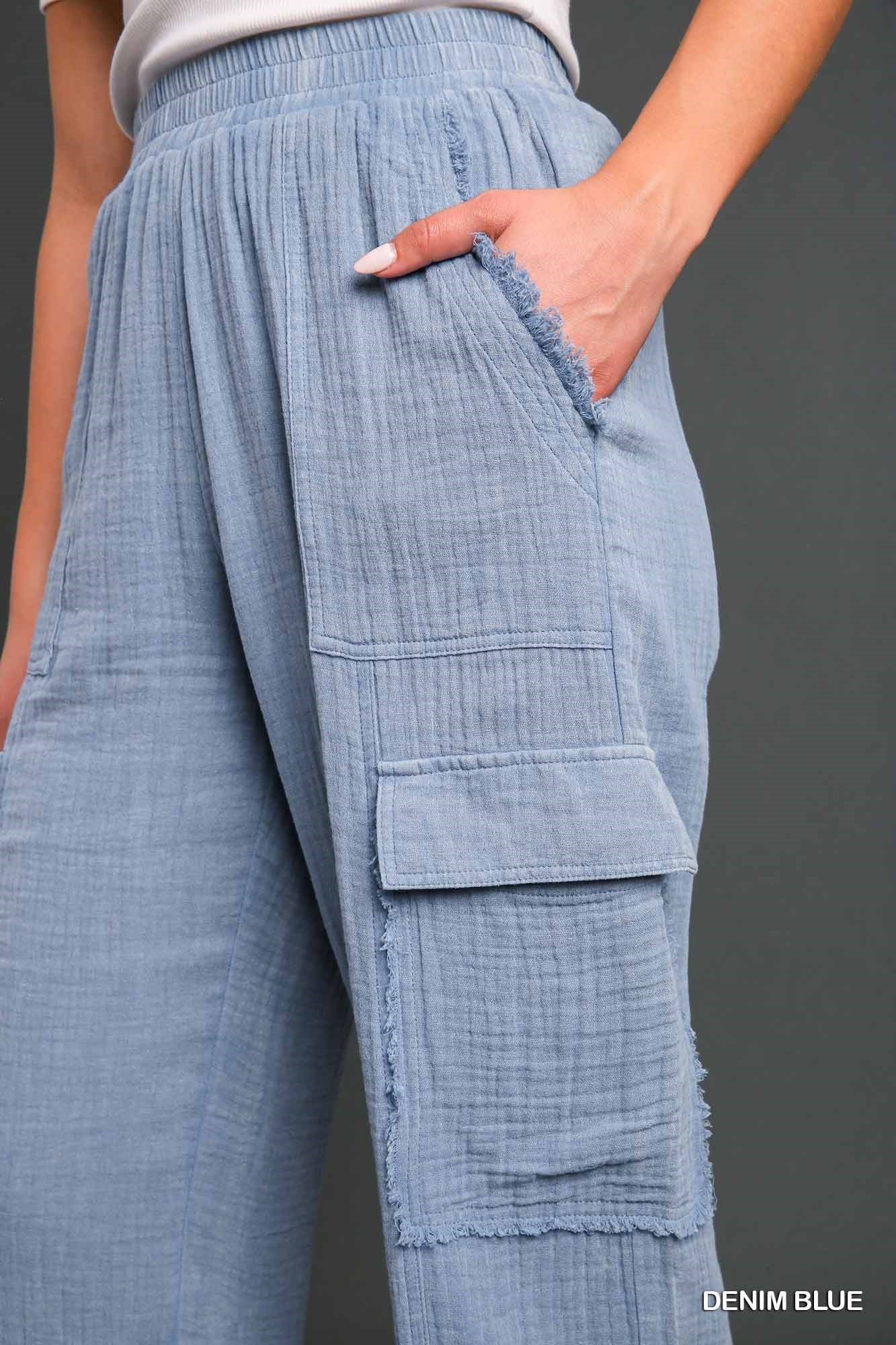 Amelia Mineral Wash Cargo Pants