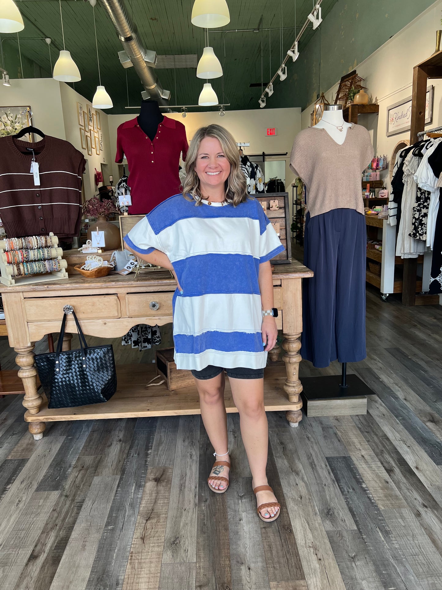 Marci Stripe Oversized T-Shirt