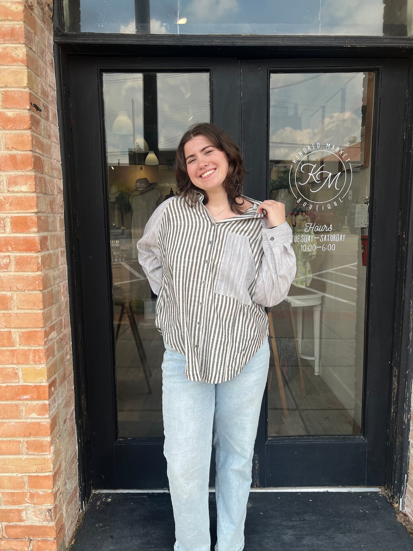 Esther Stripe Button Down Shirt
