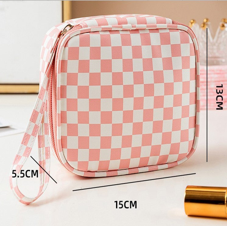Travel Checker Cosmetic Pouch