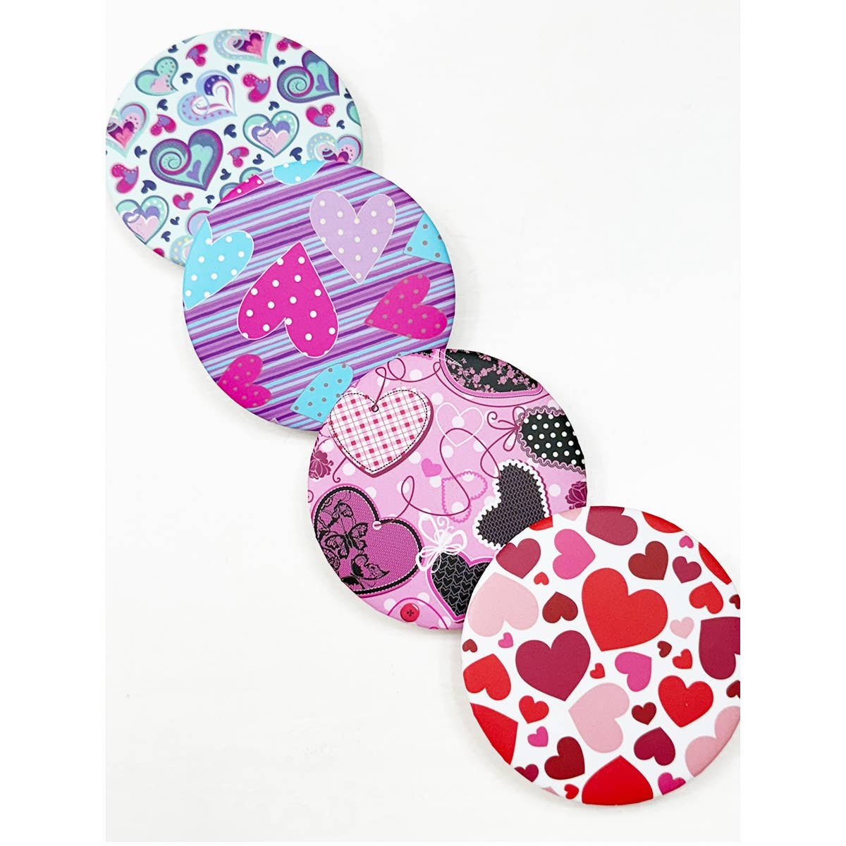 LOVE Theme Double Sided Circle Cosmetic Mirror