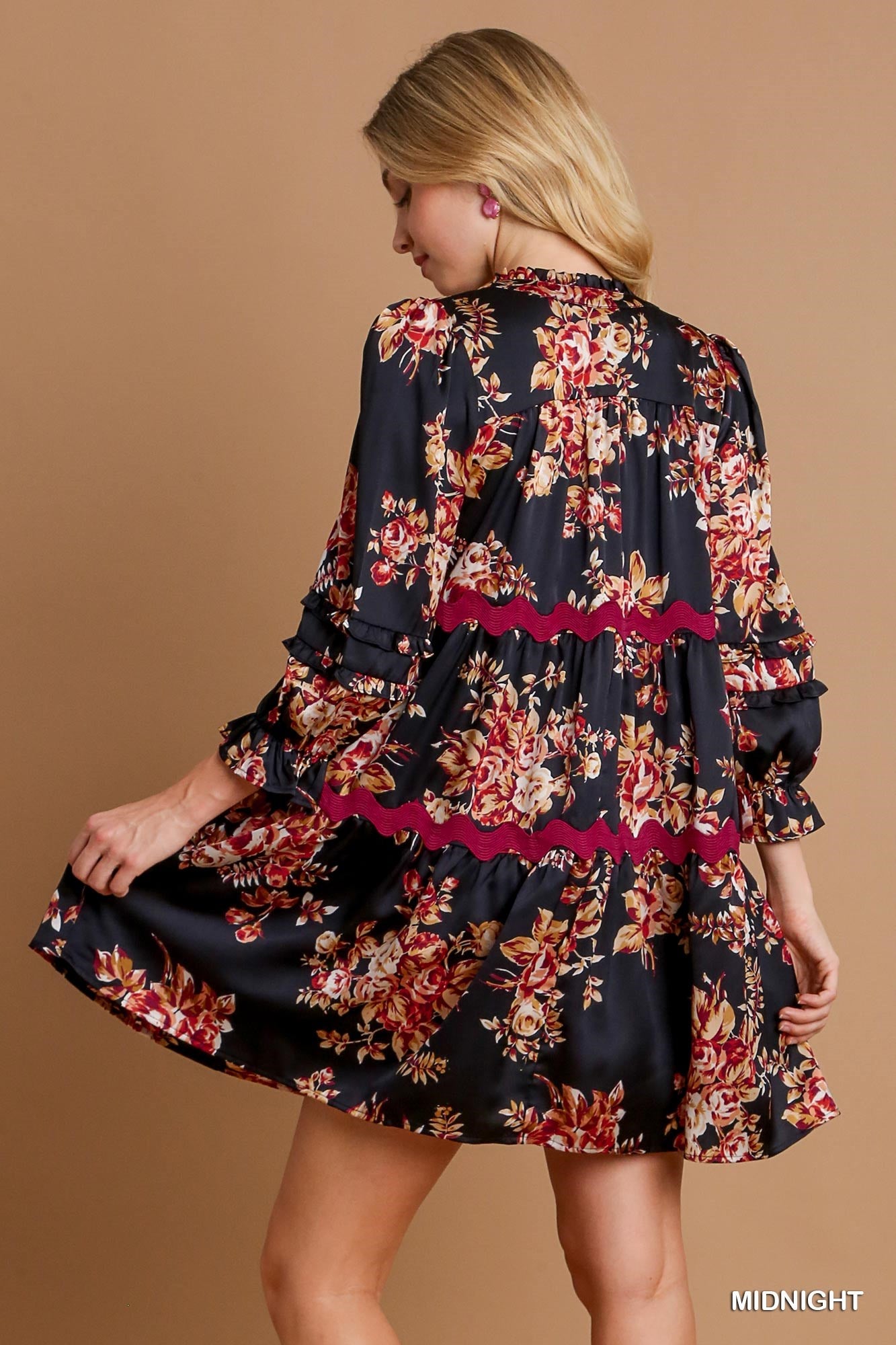 Katie Midnight Floral Mini Dress