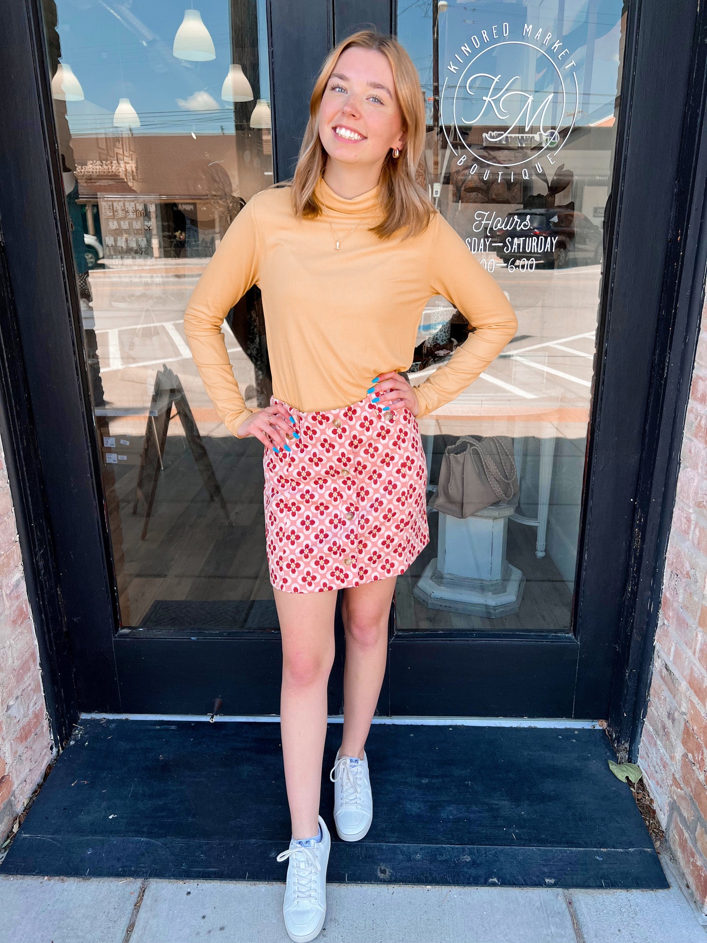 Brielle Yellow Ribbed Longsleeve Turtleneck