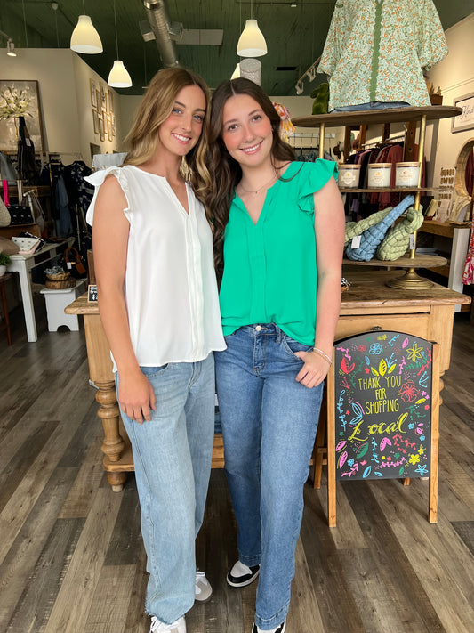 Auddie Split Neck Blouse