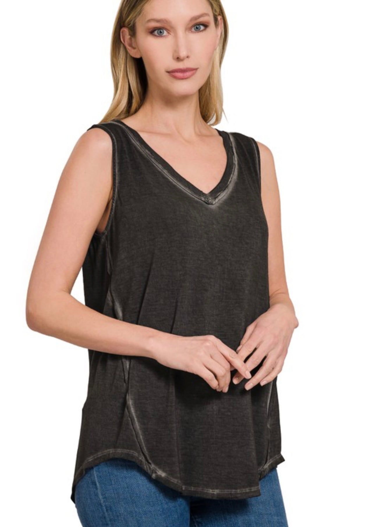 Stacey Ash Black Tank Top