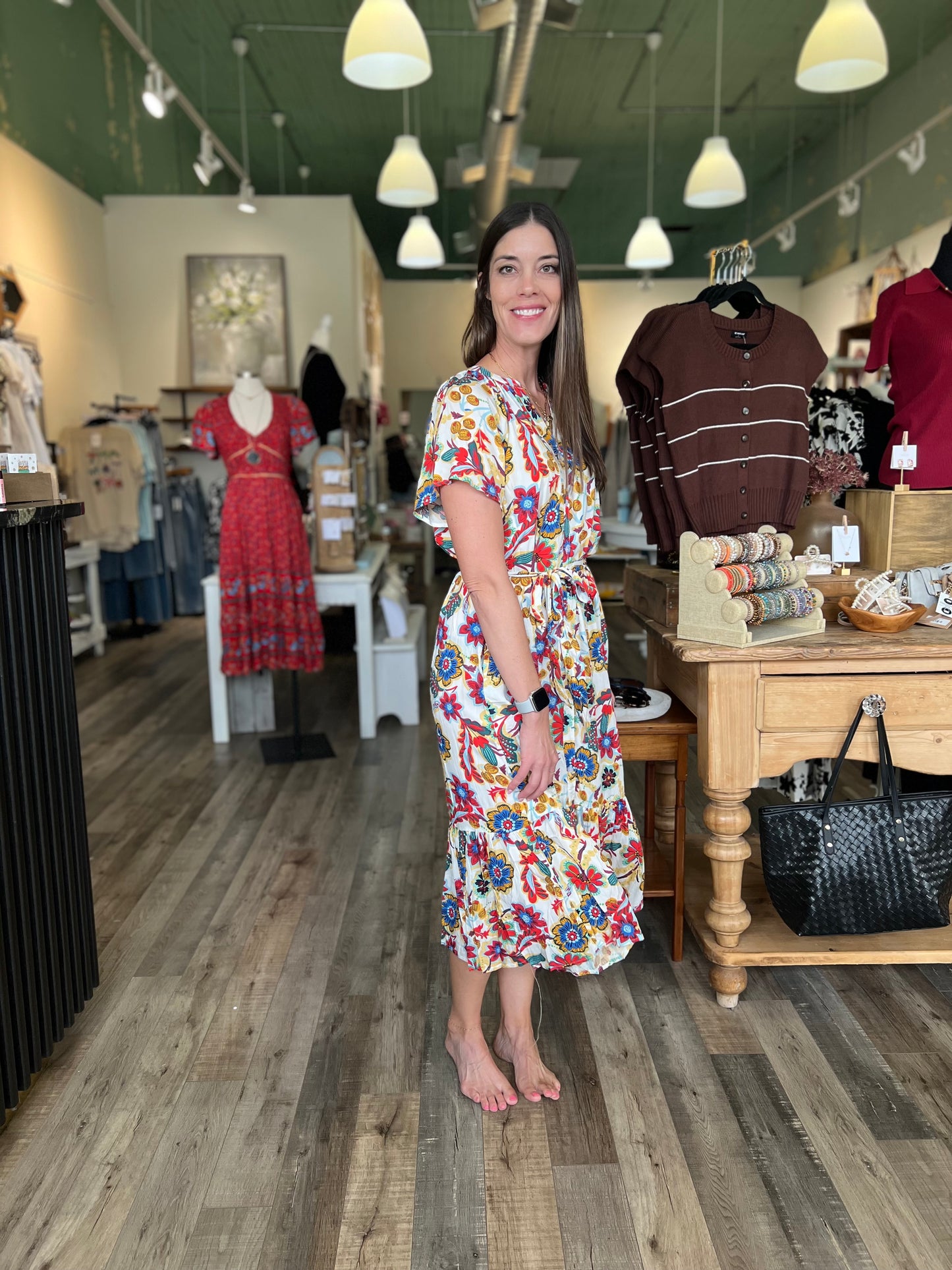 Angela Multicolor Floral Maxi Dress