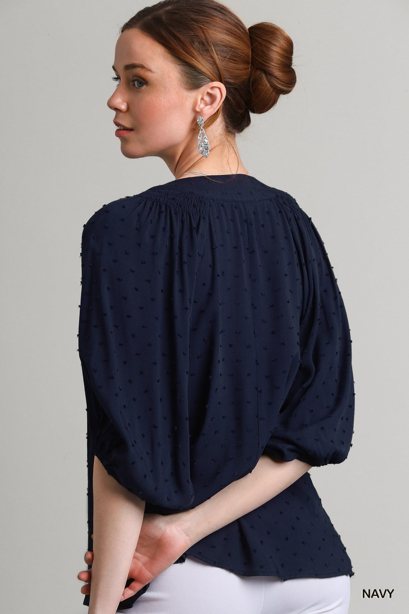 Margot Navy Embellished Top