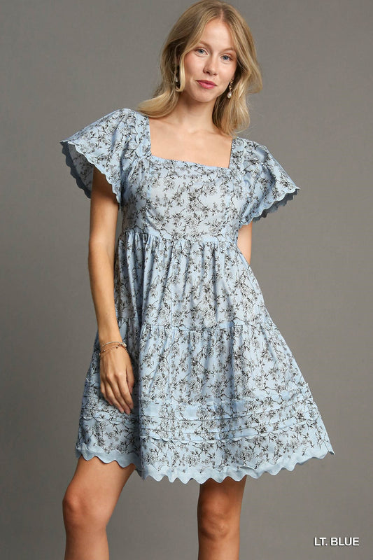 Vicki Light Blue Mini Dress