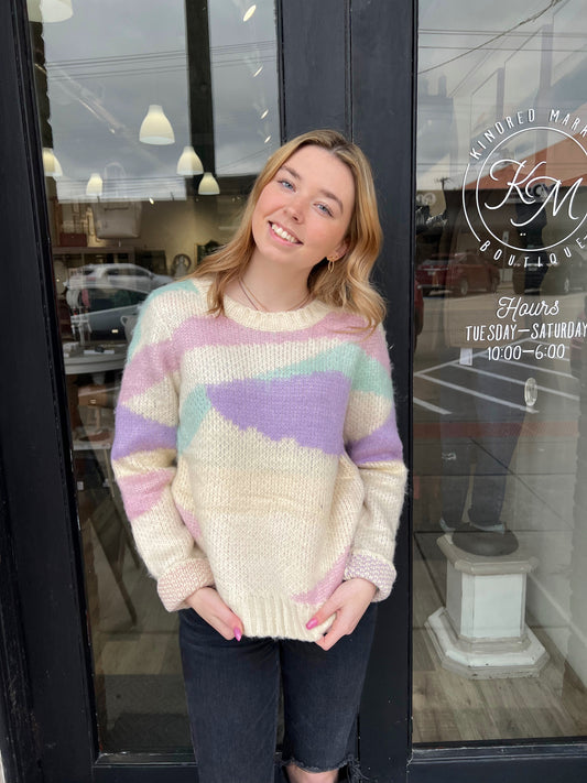 Hillary Water Color Sweater