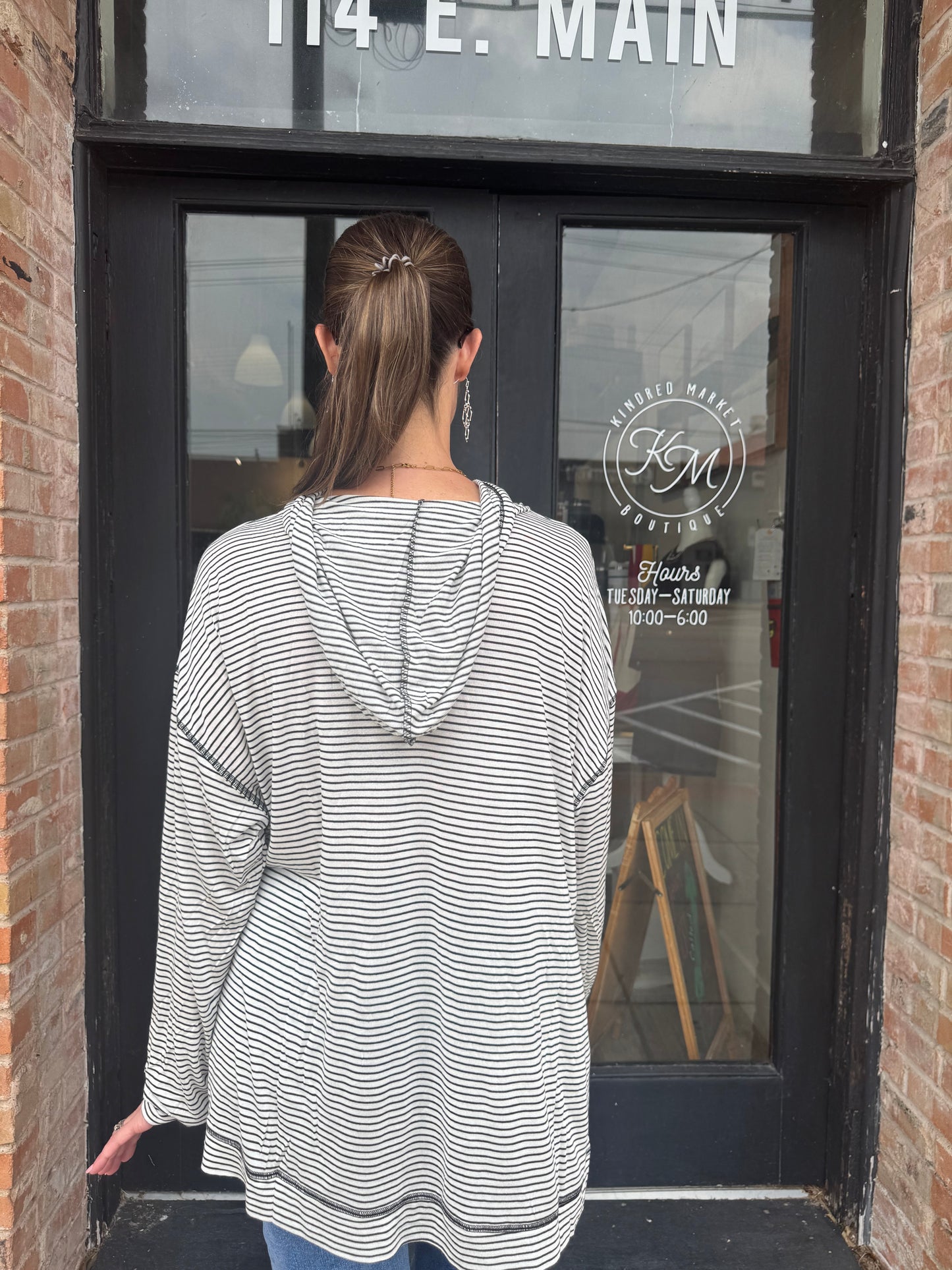 Vanessa Striped Hoodie