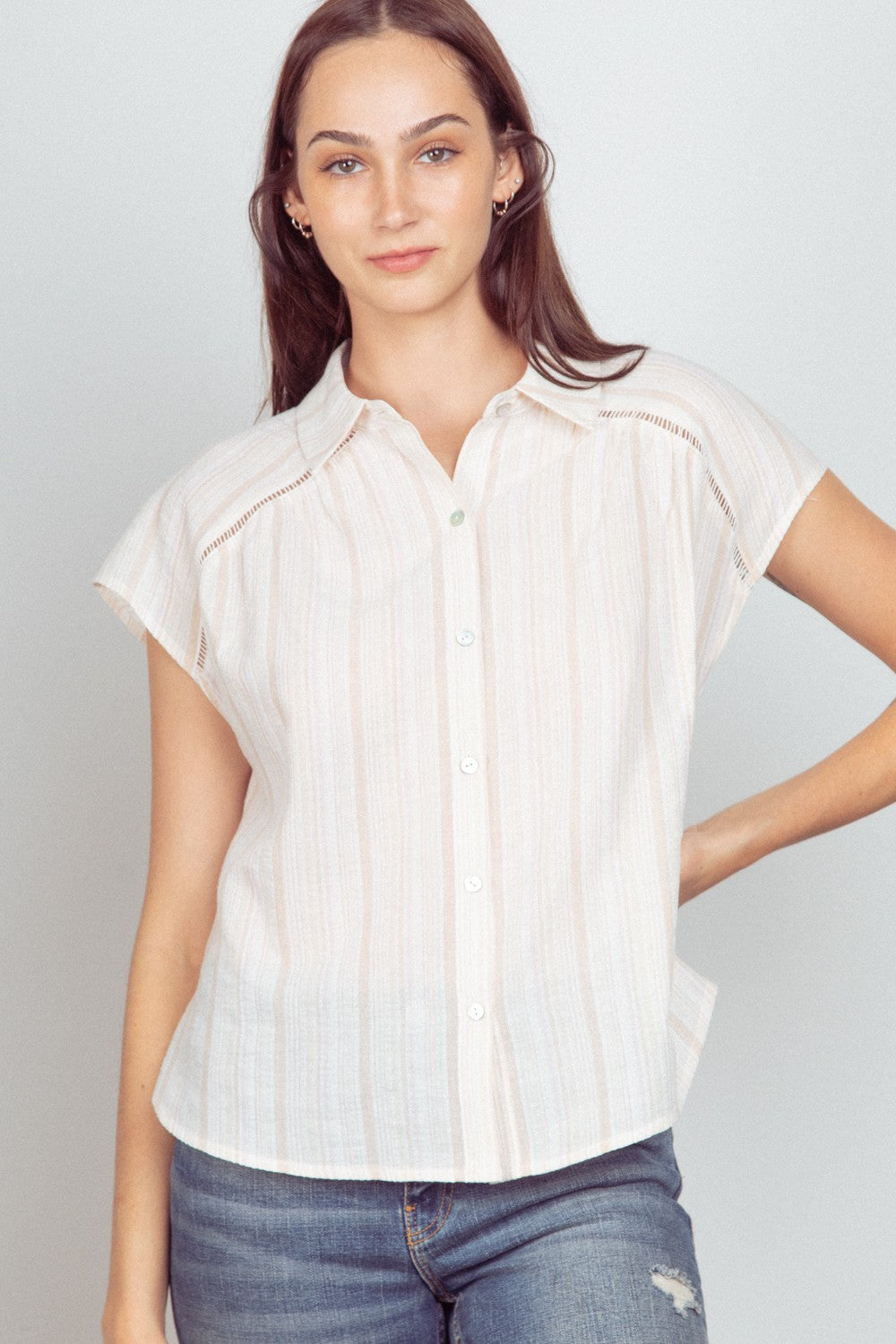 Danna Plus Natural Strip Top