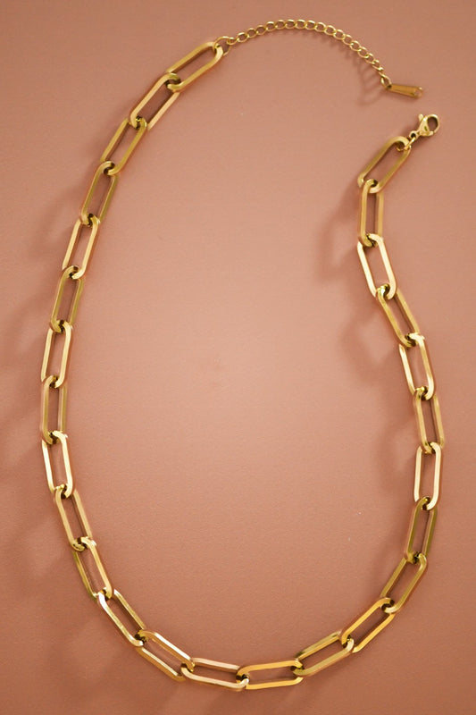 Gold Stainless Steel Chain Necklace- Non-tarnish
