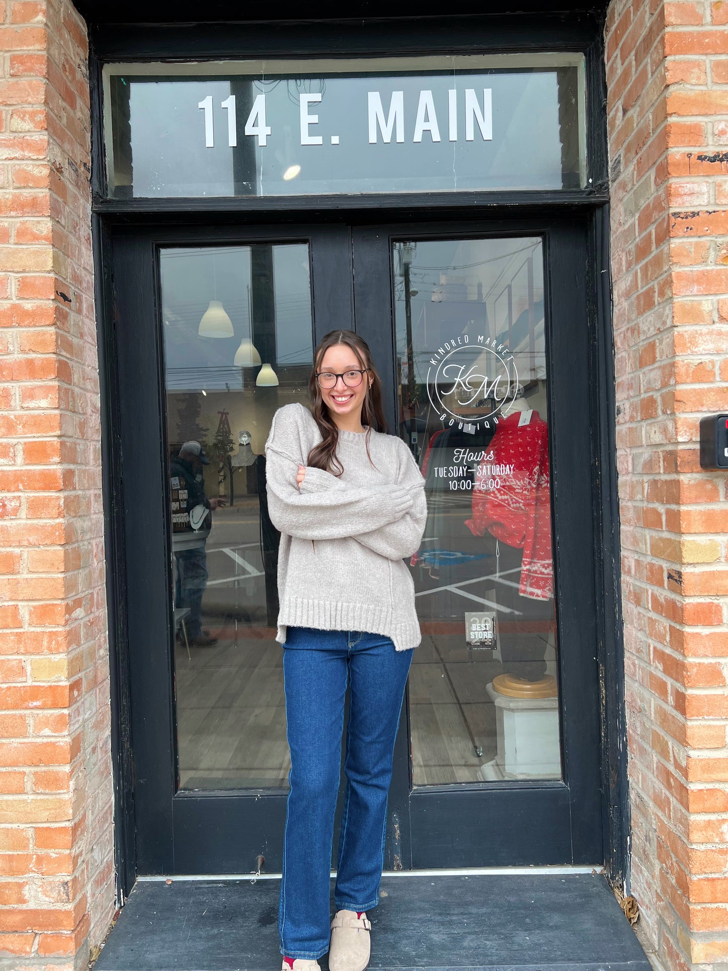 Nyla Fuzzy Knit Oversized Sweater