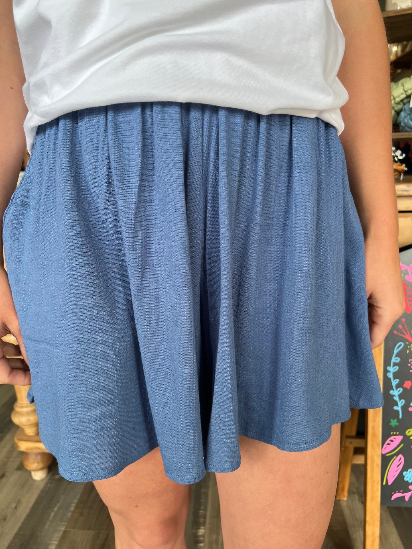 Daisy Flowy Blue Shorts
