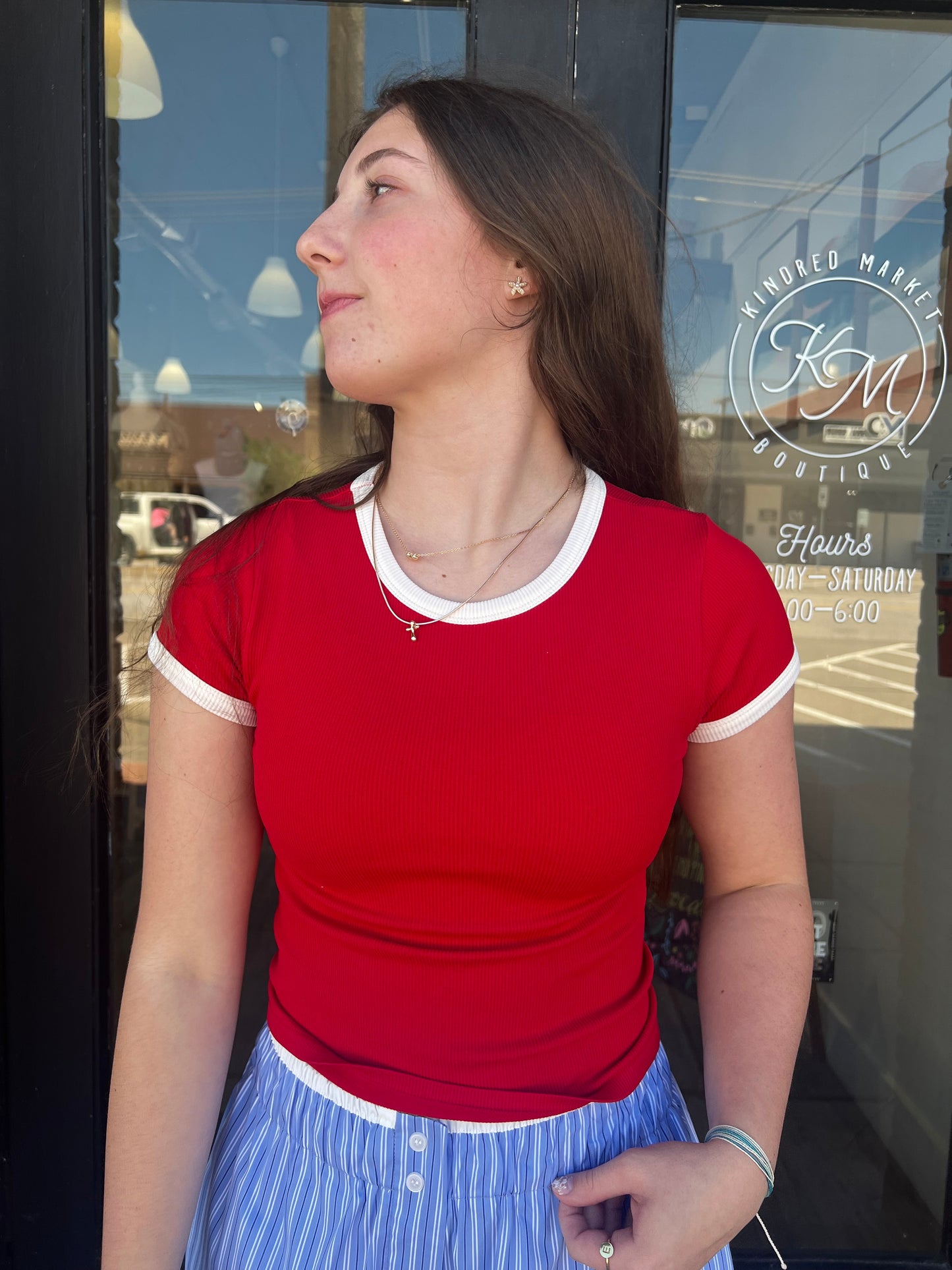 Kyla Crewneck Short Sleeve Top