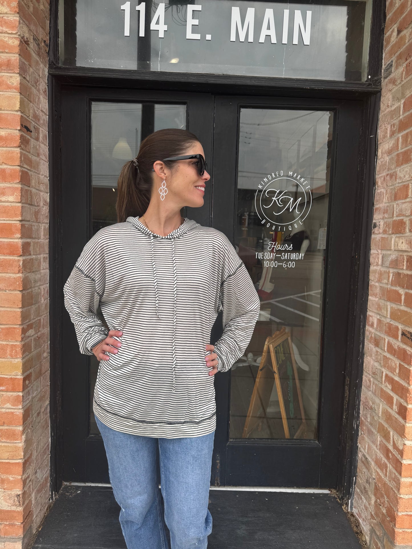Vanessa Striped Hoodie