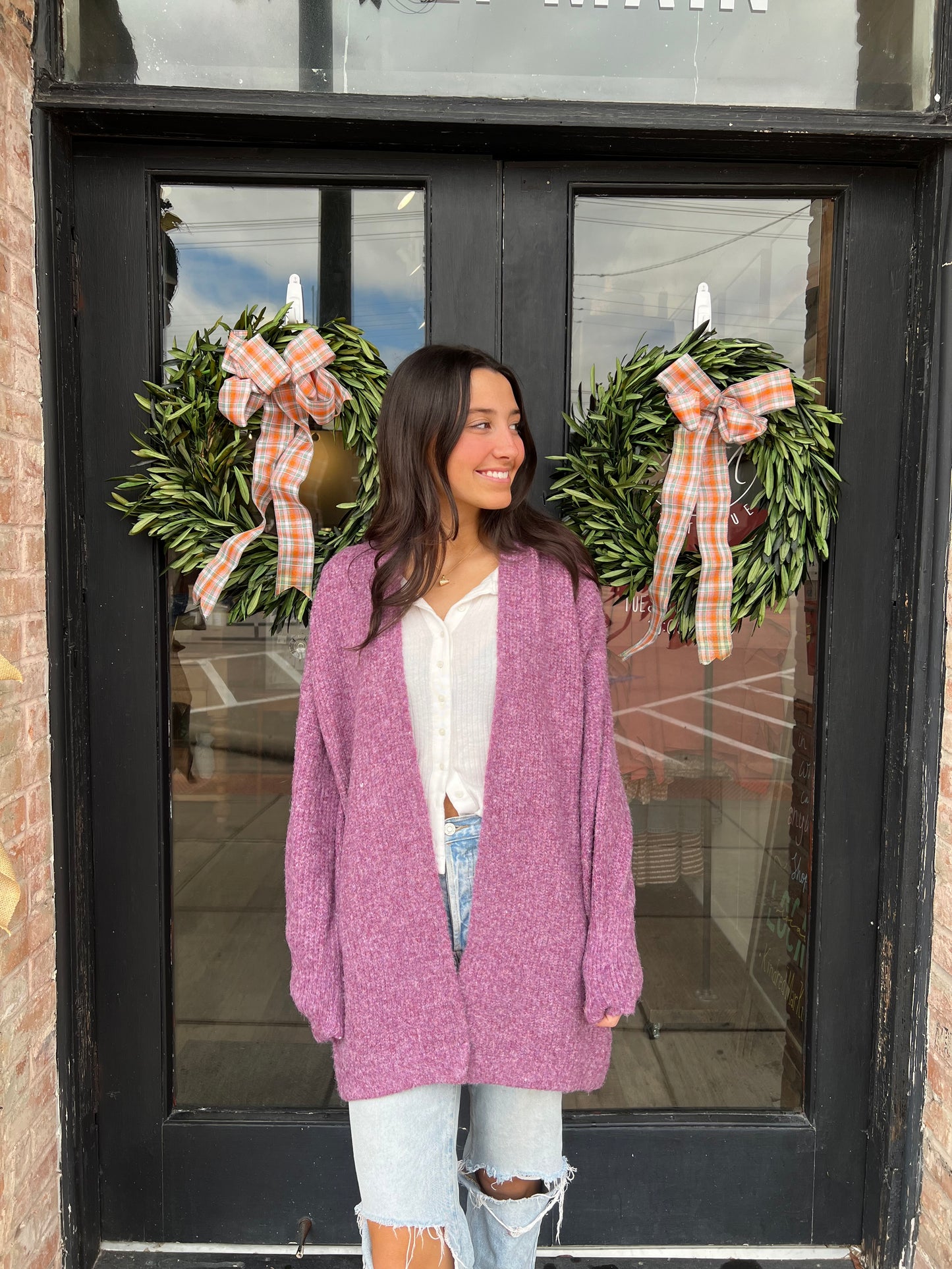 Bailey Purple Cardigan