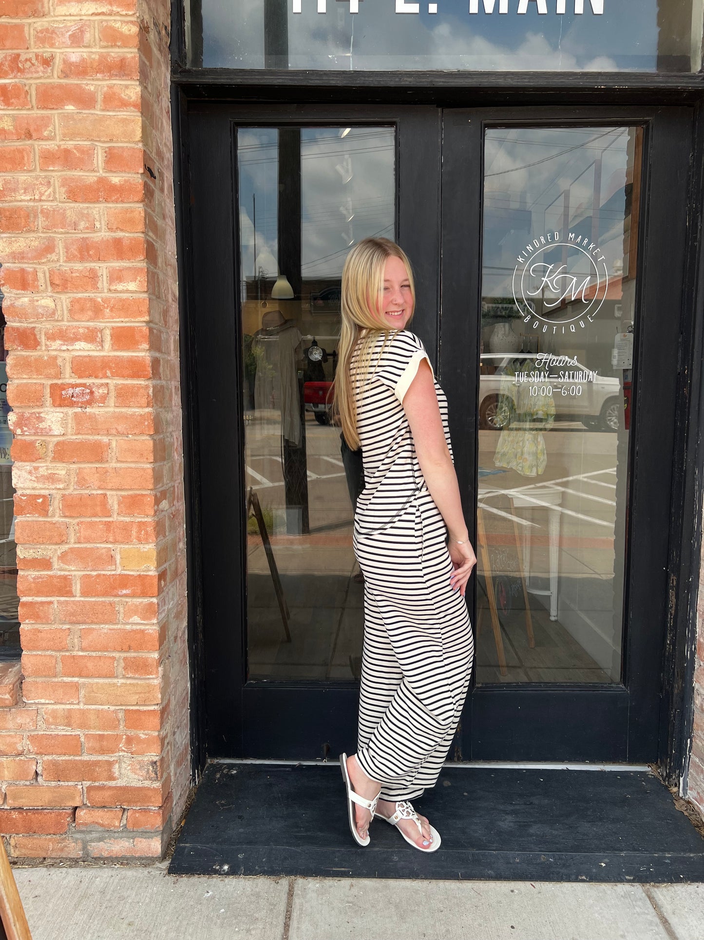 Haley Stripe Henley Top