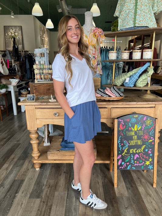 Isabelle White V-neck T-shirt