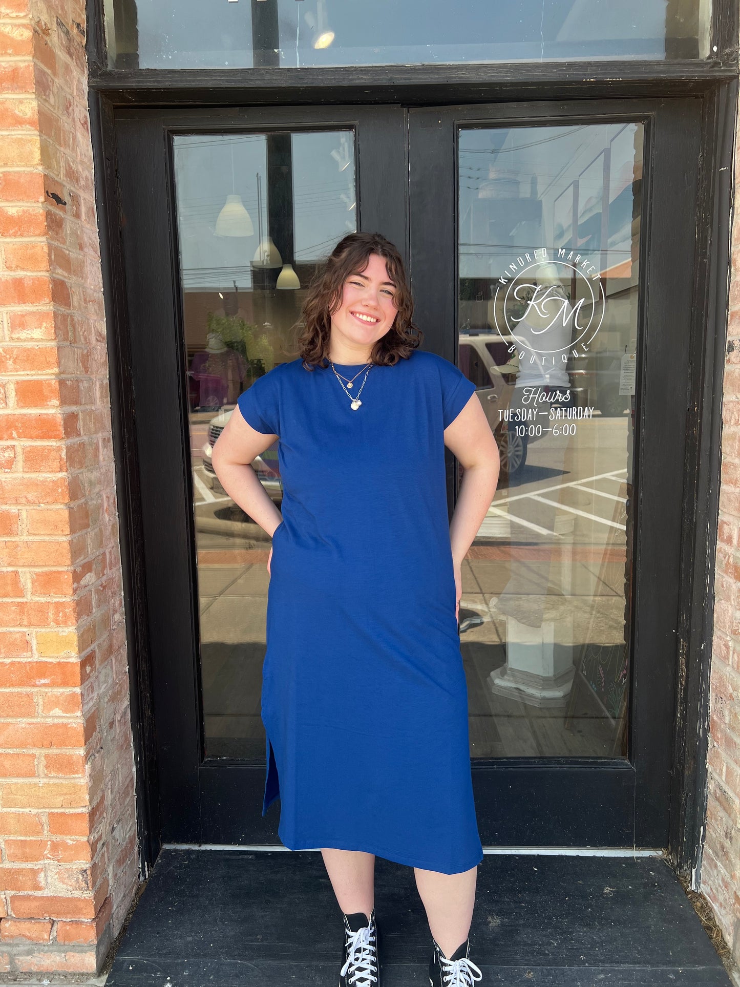 Ashley Blue T-Shirt Dress