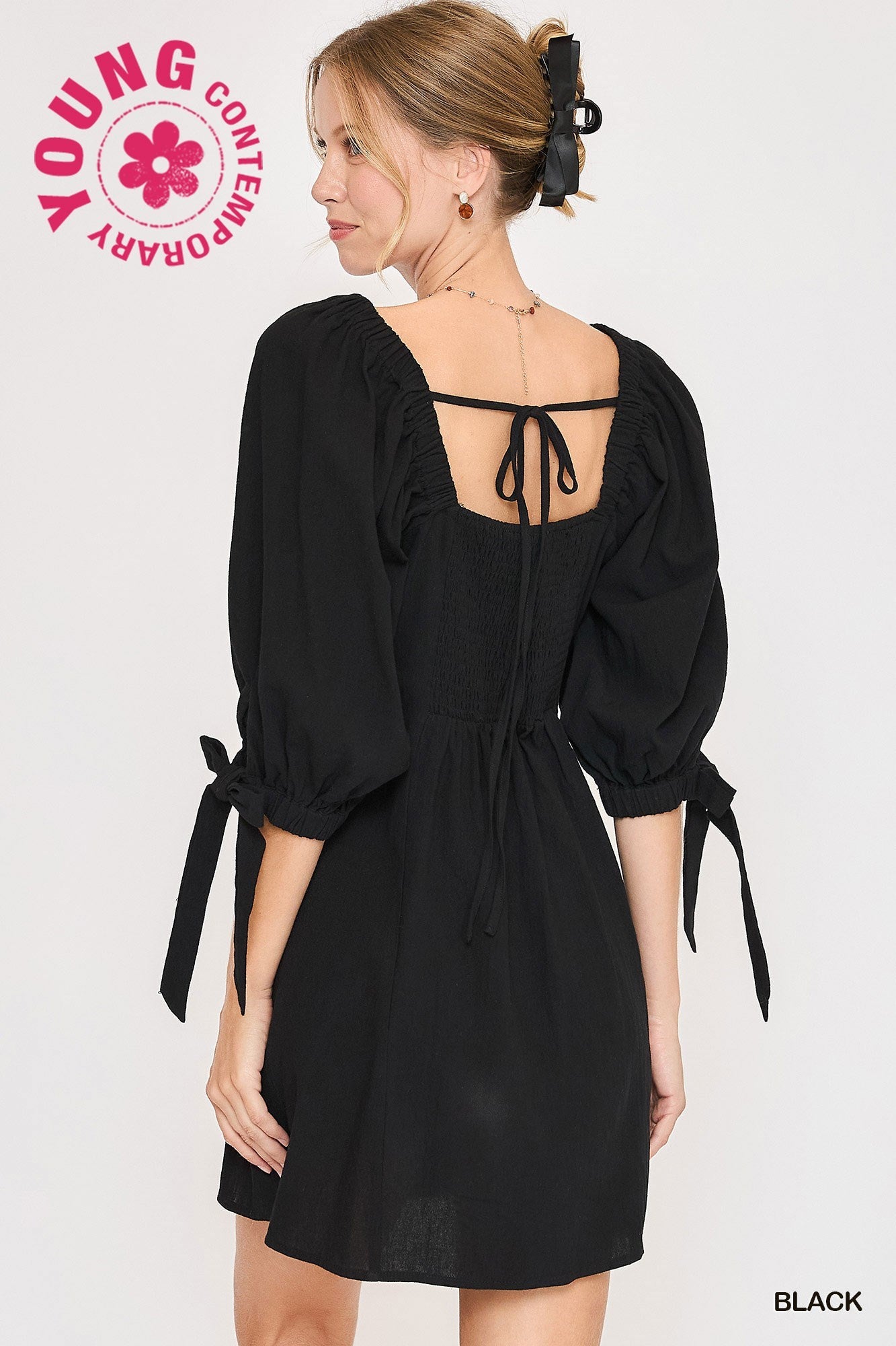 Olivia Puff Sleeve Mini Dress