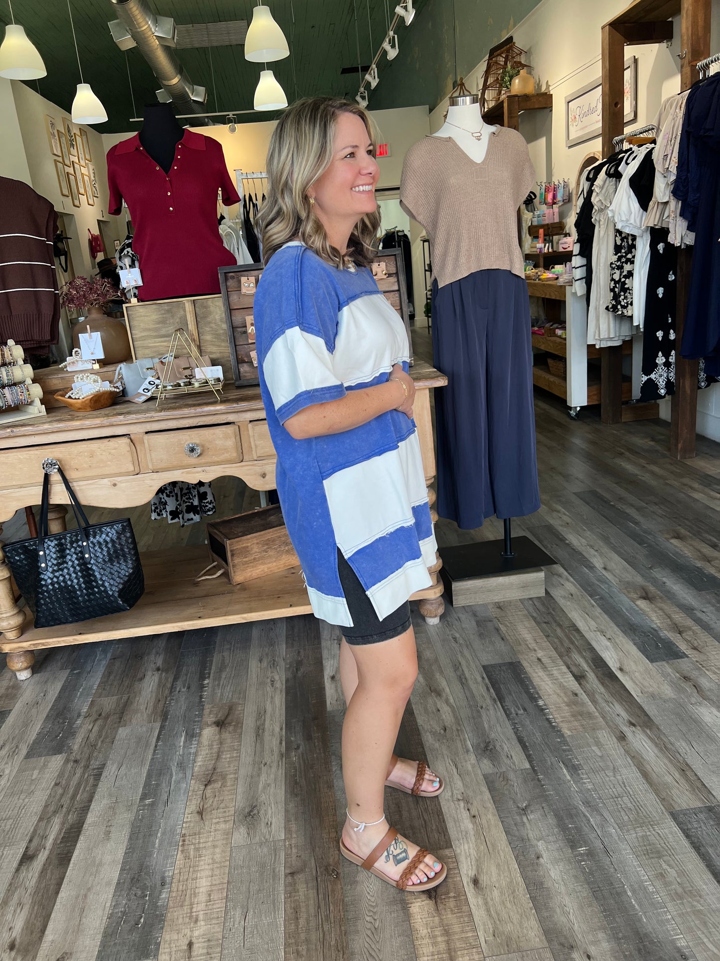 Marci Stripe Oversized T-Shirt