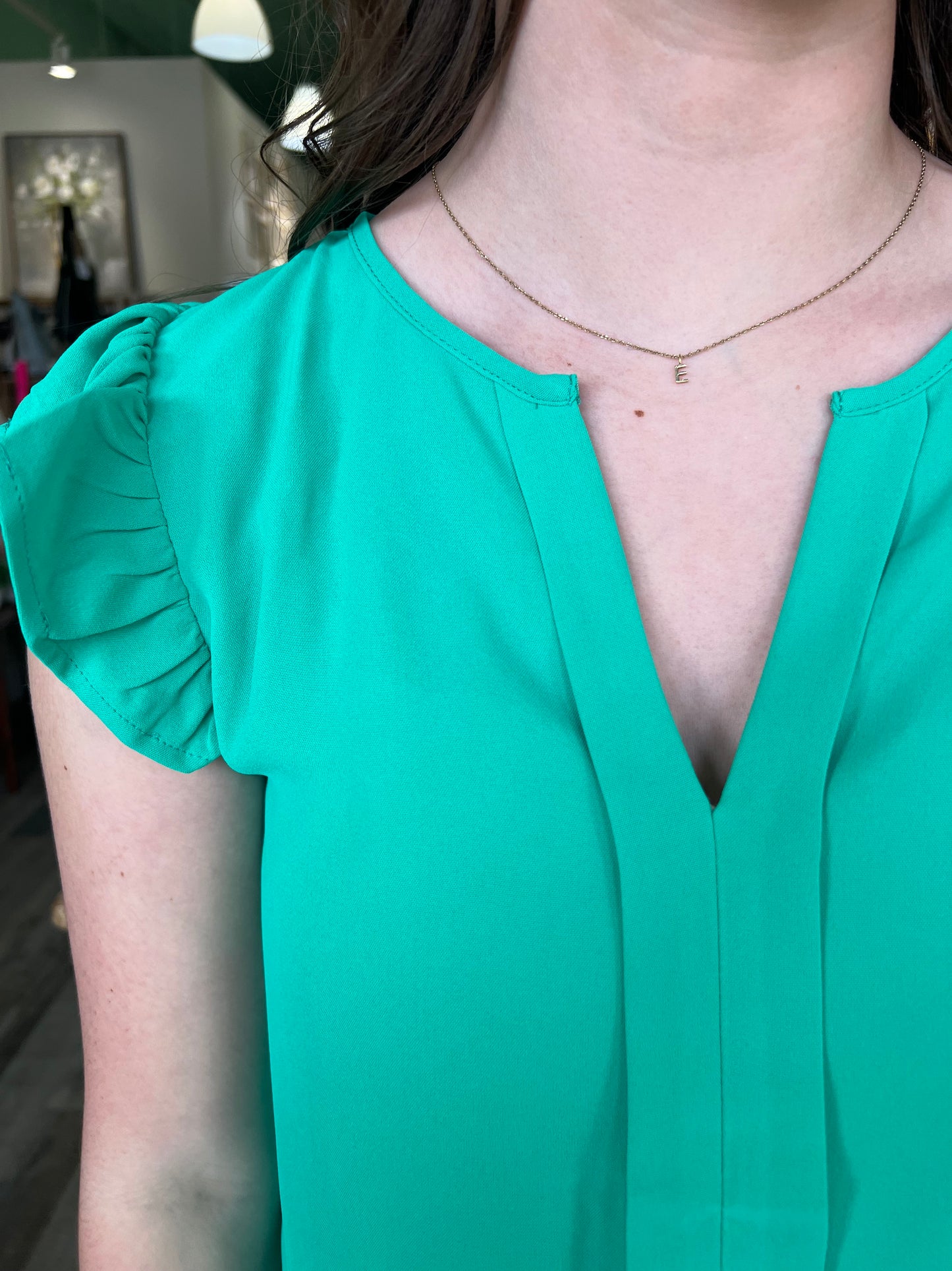 Auddie Split Neck Blouse