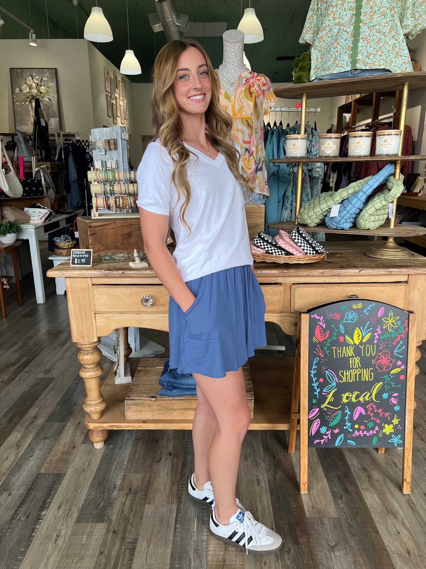 Daisy Flowy Blue Shorts