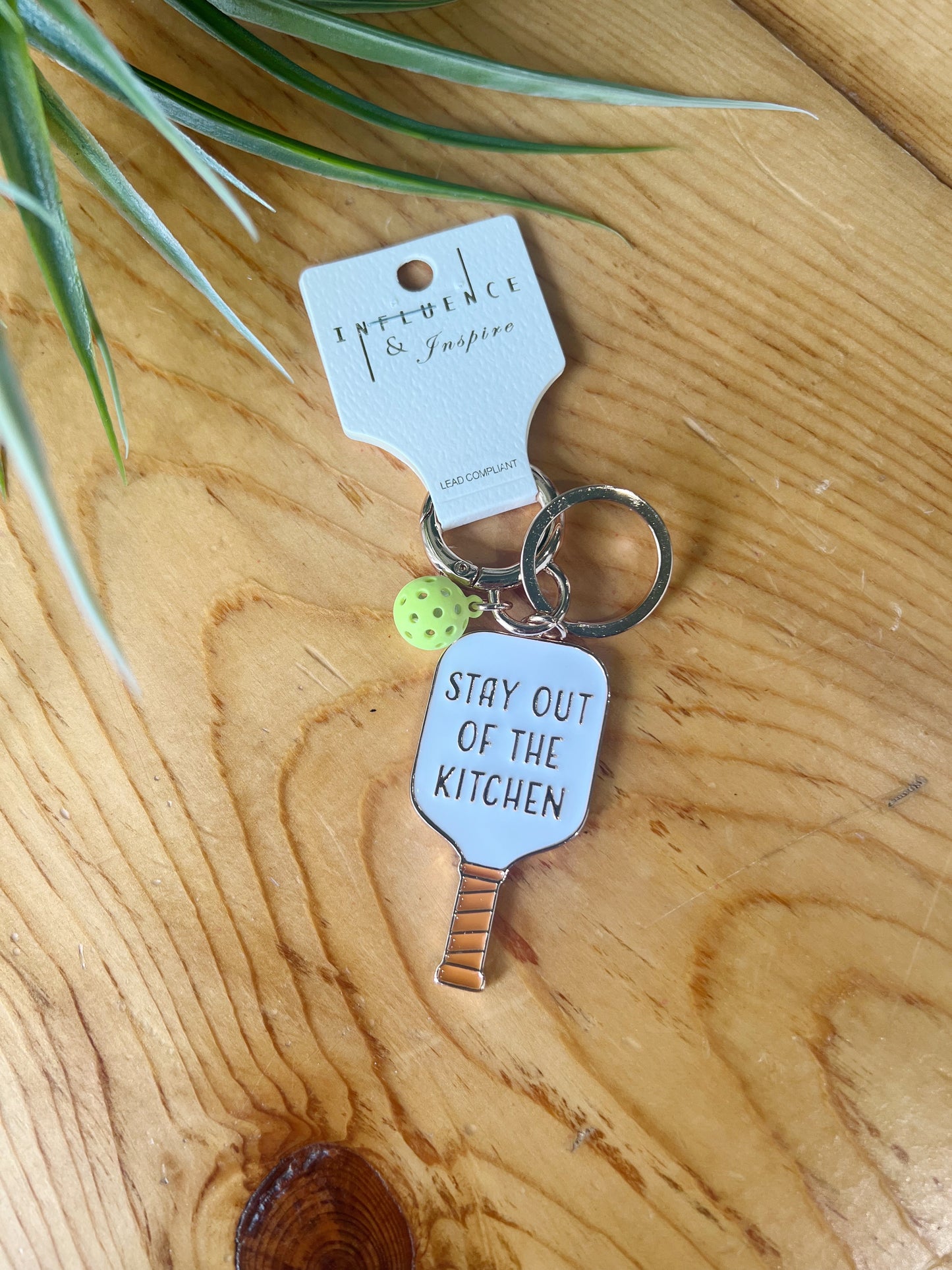 Gold Pickleball Paddle Key Chains