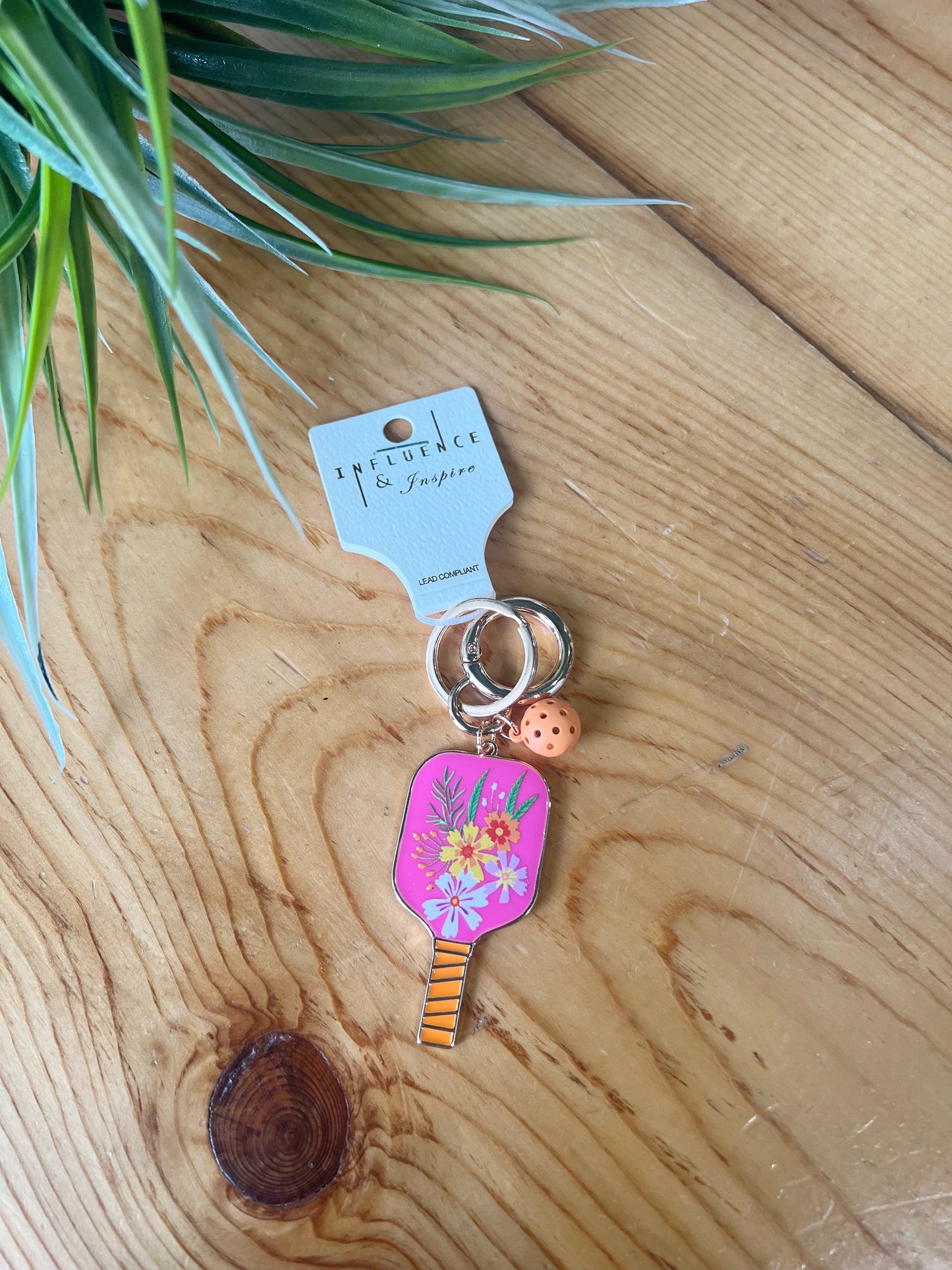 Gold Pickleball Paddle Key Chains