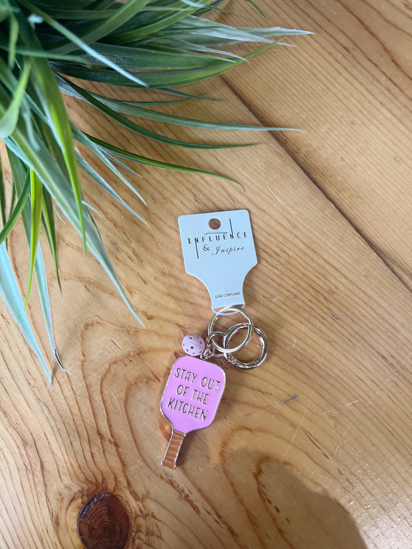 Gold Pickleball Paddle Key Chains