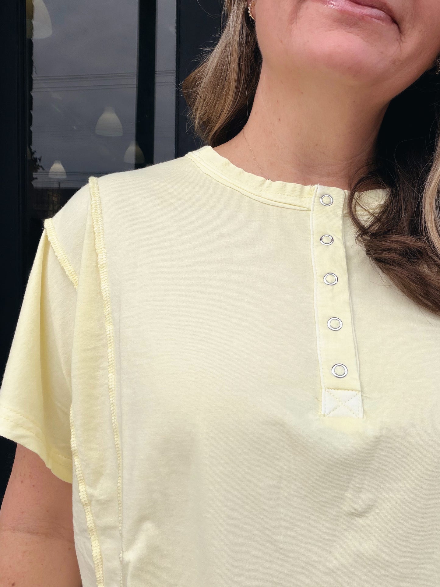 Isla Butter Yellow Henley