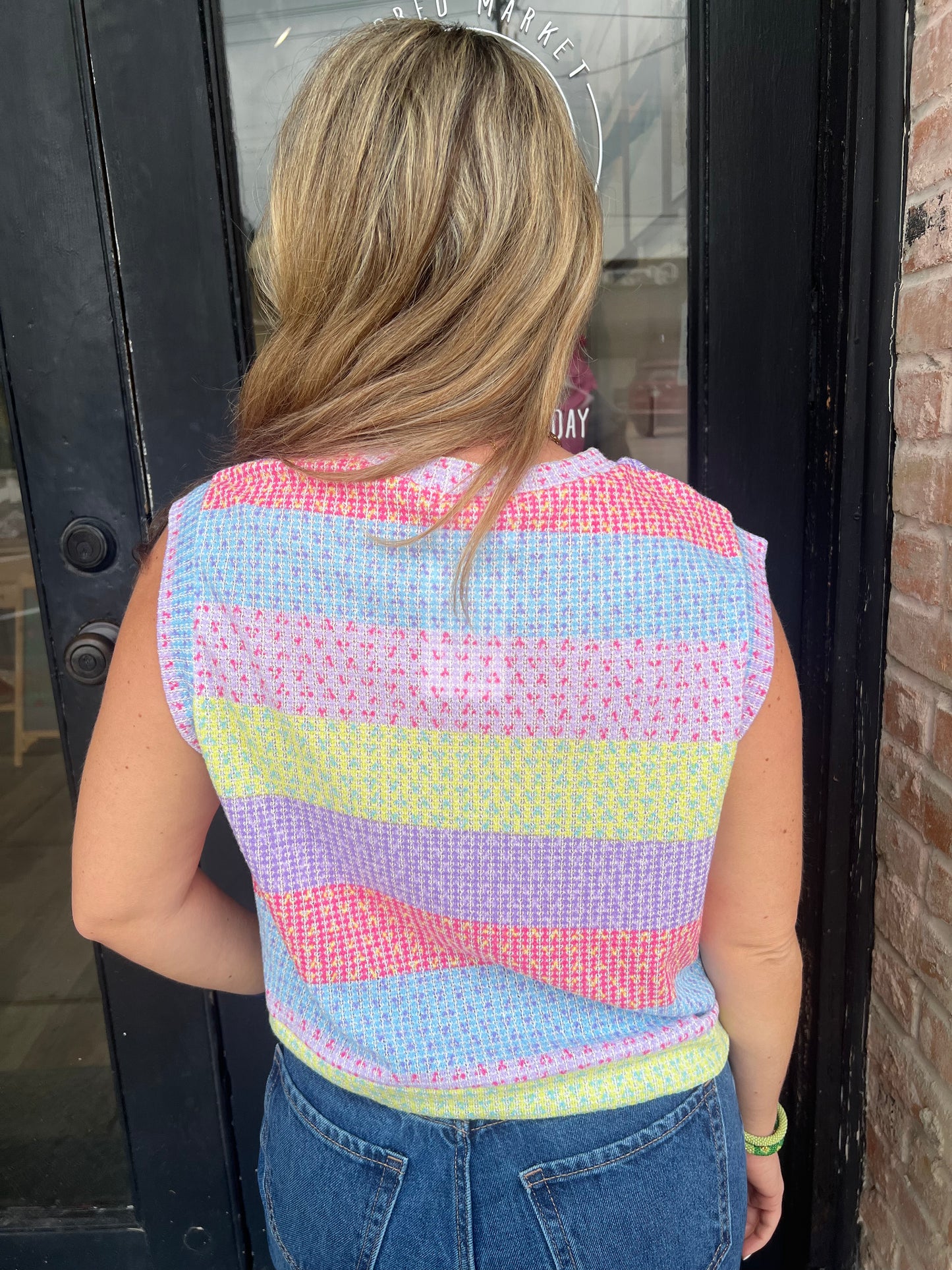 Ester Pastel Stripe Knit Top