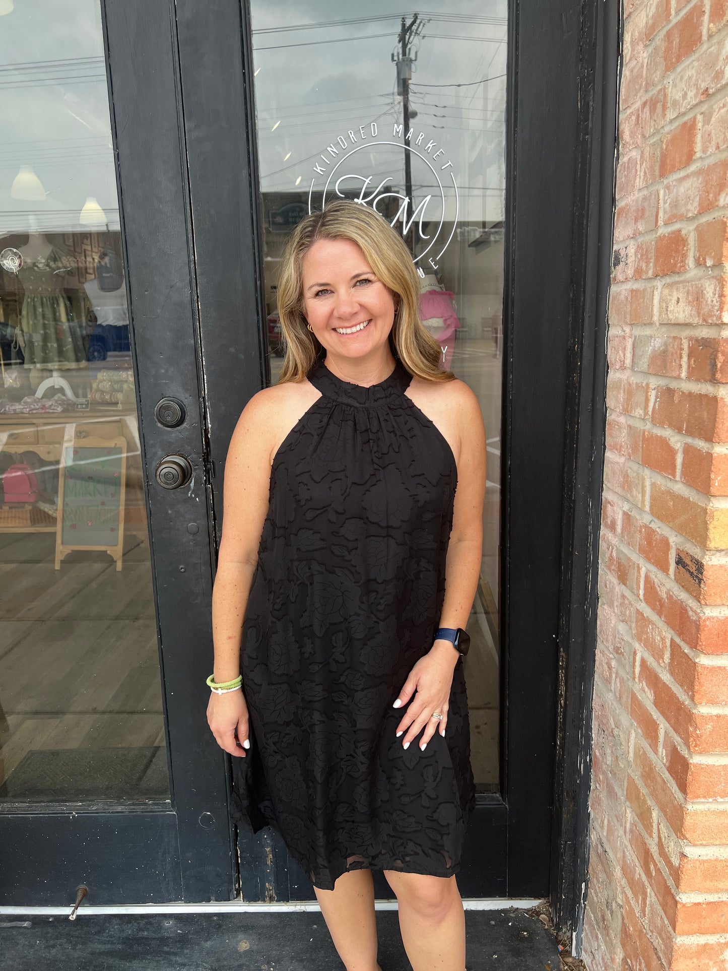 Halter Neck Floral A Line Shift Dress