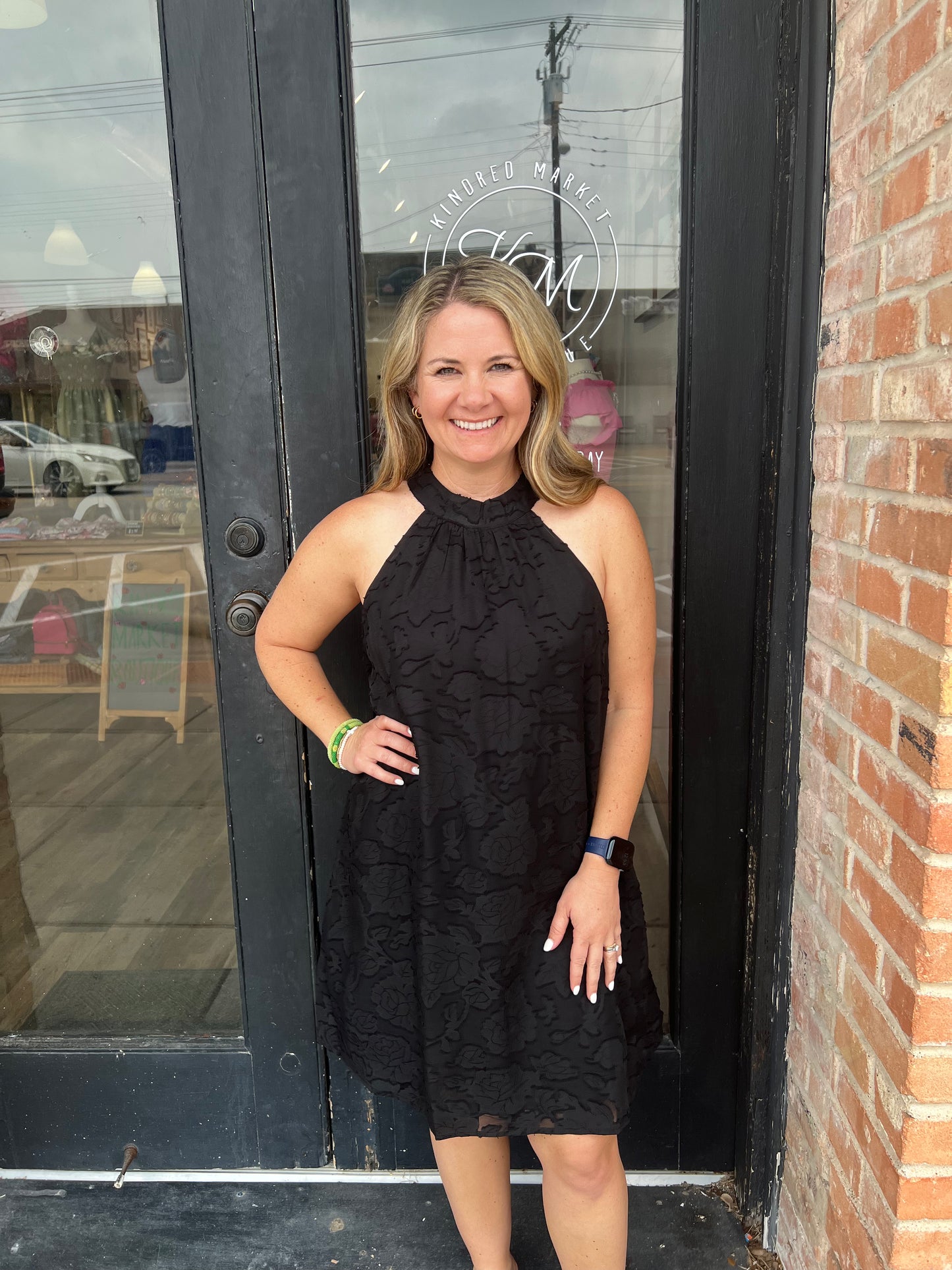 Halter Neck Floral A Line Shift Dress