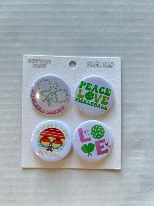 Pickleball Game Day Button Pins