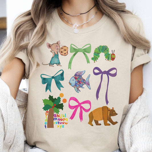 Coquette Teacher Storybook Elementary school Graphic Tee