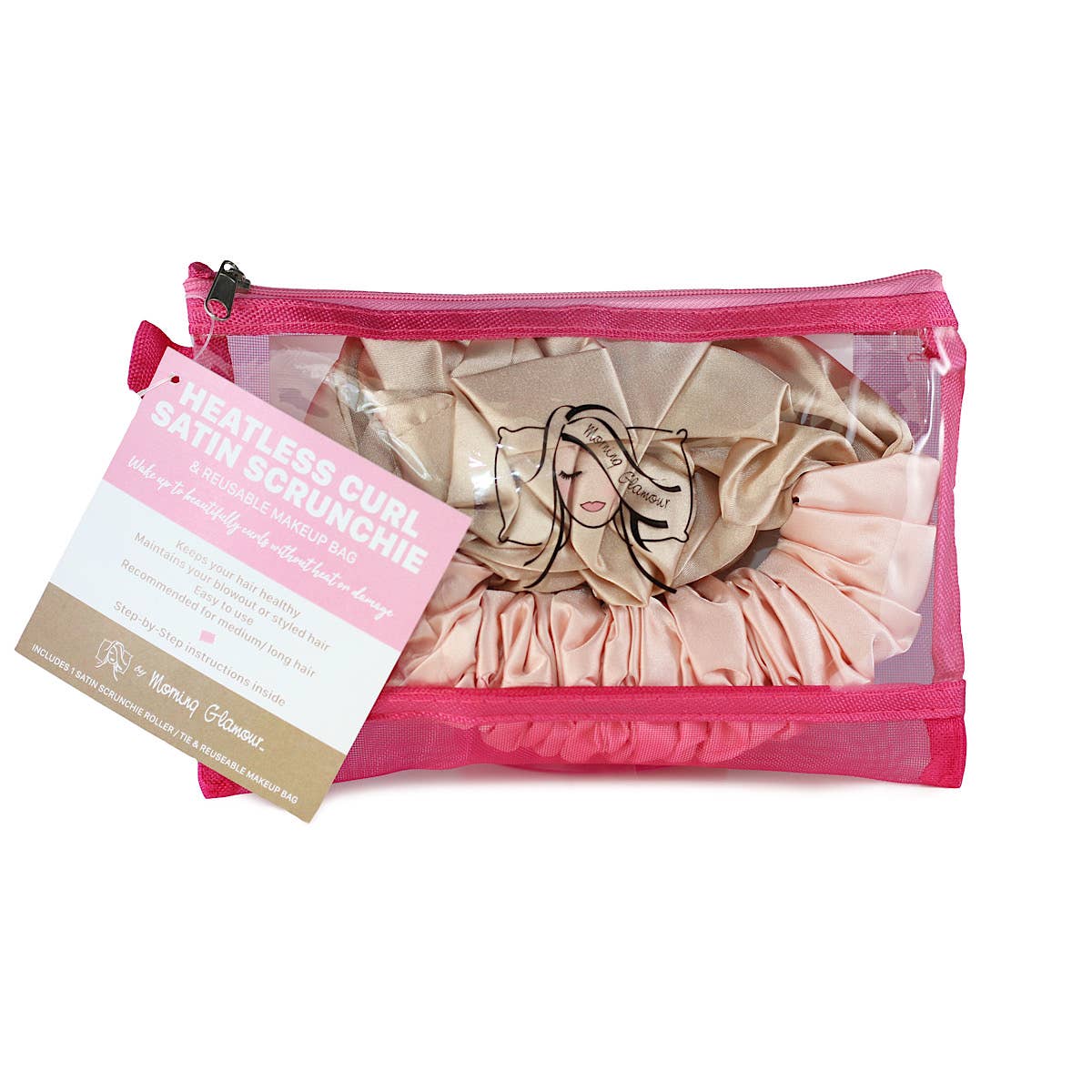 Satin Heatless Curl Scrunchie Hair Accessory