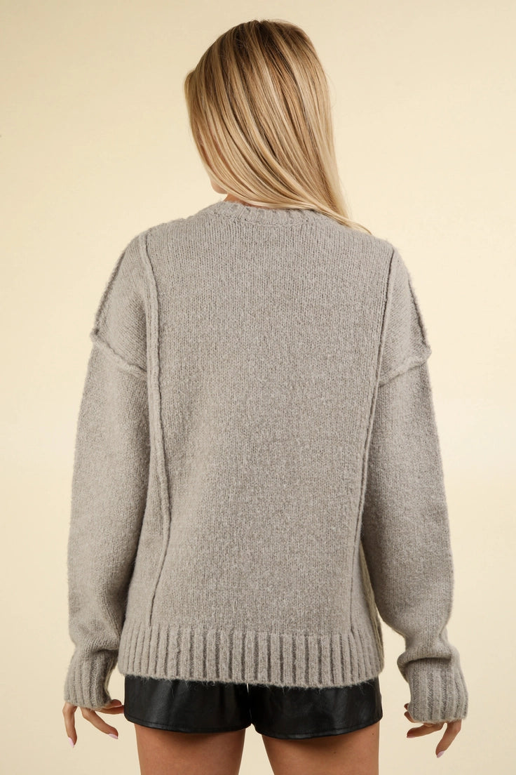 Nyla Fuzzy Knit Oversized Sweater