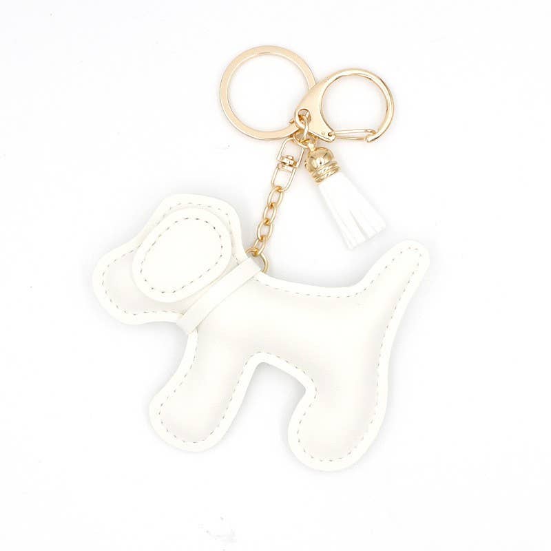 VEGAN LEATHER DOG BAG CHARM KEYCHAIN |