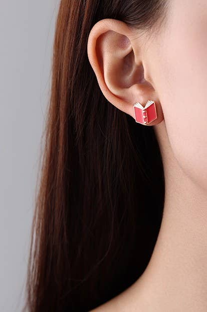 BACK TO SCHOOL TEACHER PENCIL BOOK EARRINGS