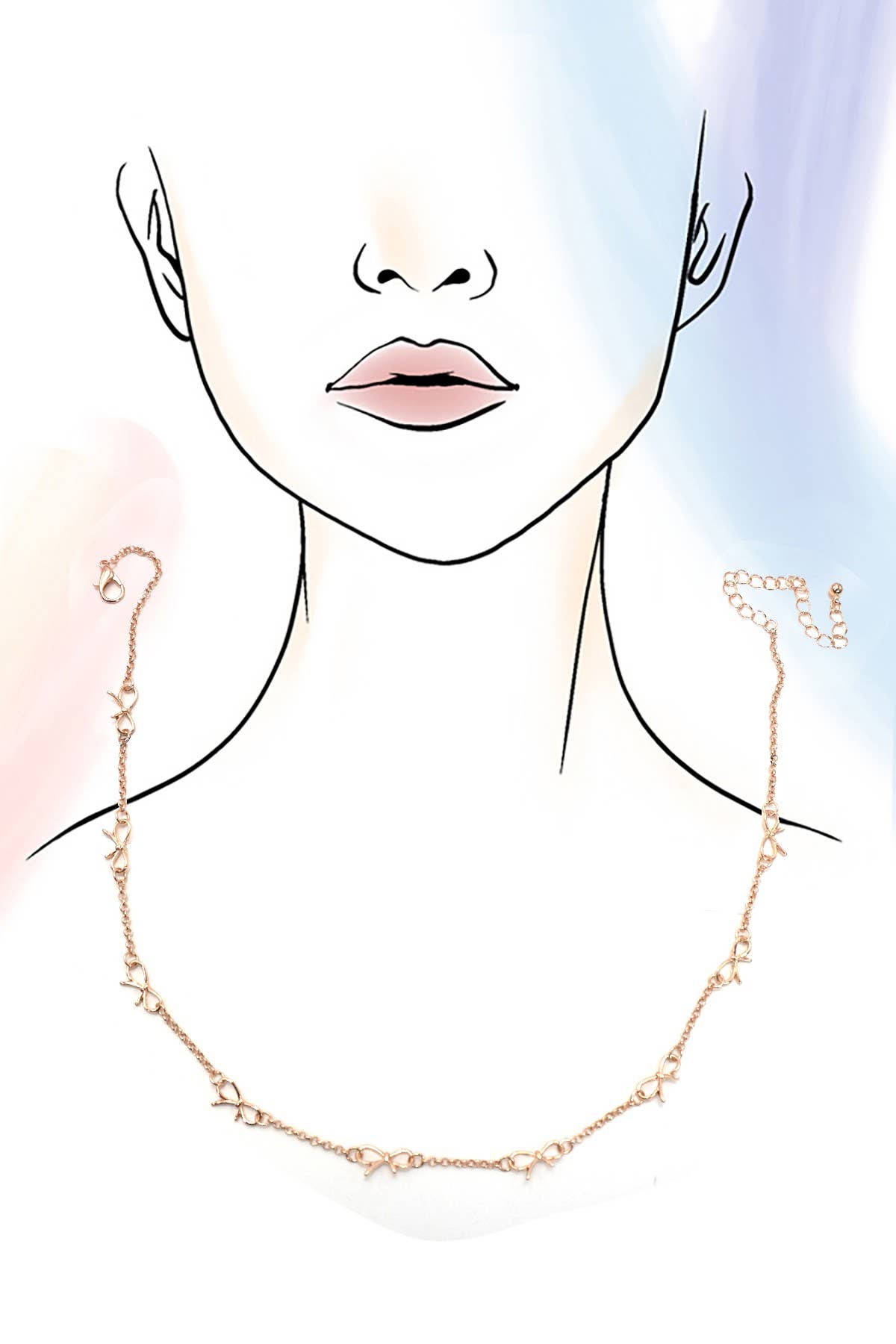 Gold Bow Chain Necklace