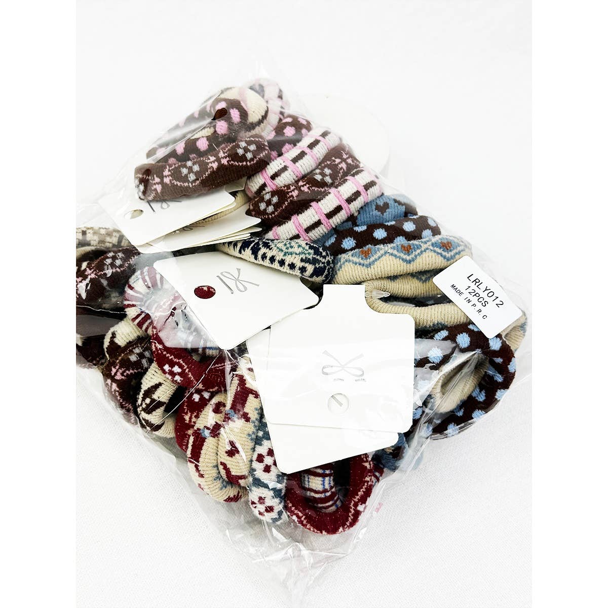 Assorted Designs of Rolled Hair Tie Set