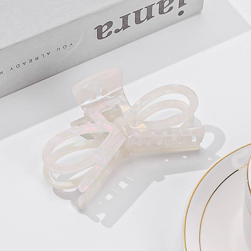 LARGE CUTE BOW RIBBON HAIR CLAW CLIPS